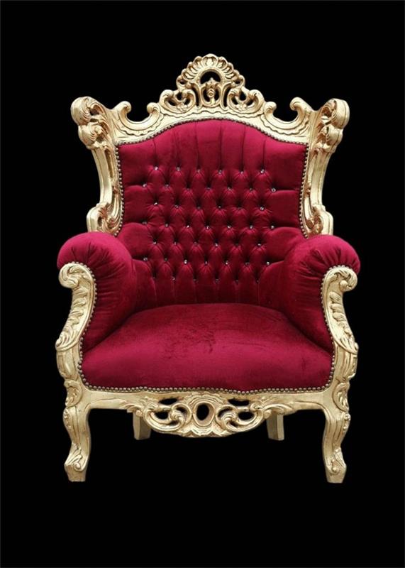 καρέκλες σχεδιαστών καρέκλες θρόνου κόκκινο χρυσό
