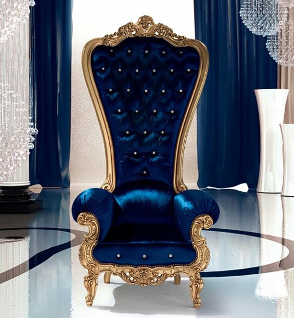 καρέκλες σχεδιαστών καρέκλες θρόνου κομψό μπλε