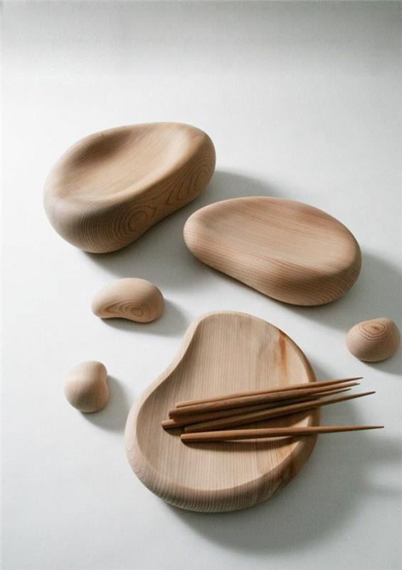 σχεδιαστής σούσι επιτραπέζιων σκευών από ξύλο ιαπωνικής παράδοσης