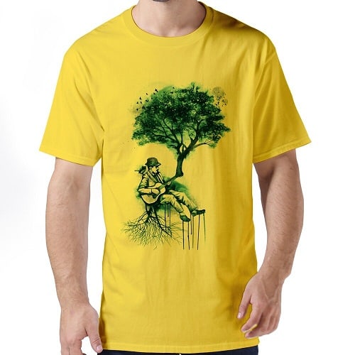 Gamtos dizainerio marškinėliai