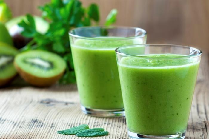 detox θεραπεία υγιεινή απώλεια βάρους νόστιμα smoothies πράσινο ακτινίδιο