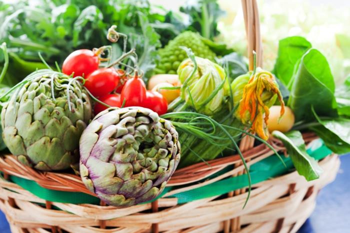 detox θεραπεία υγιεινής κατανάλωσης φρέσκων λαχανικών ντομάτες κολοκύθες φυλλώδη λαχανικά αγκινάρες