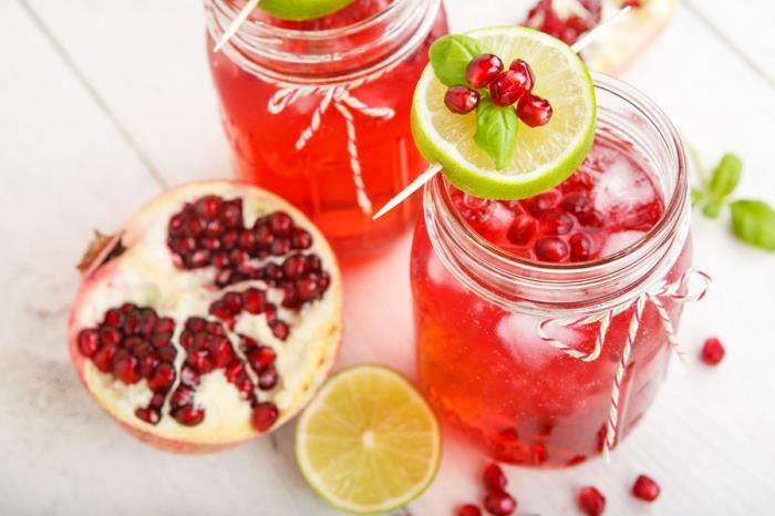 detox θεραπεία καλοκαιρινά ρόδια λεμόνι lime βασιλικός δυόσμος