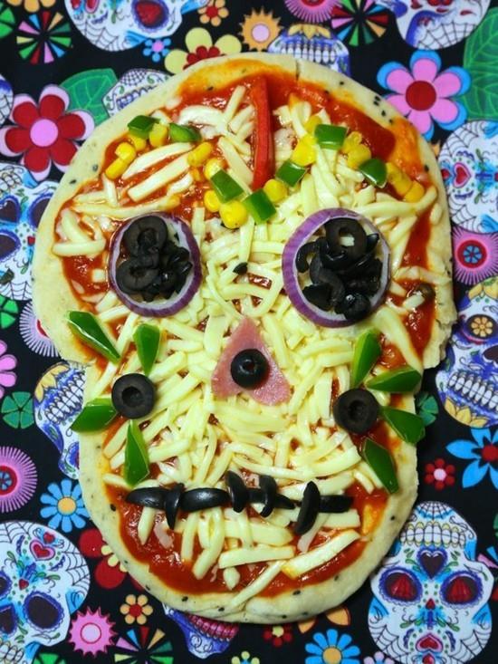 dia del muertos απόκριες πίτσας topping ιδέες