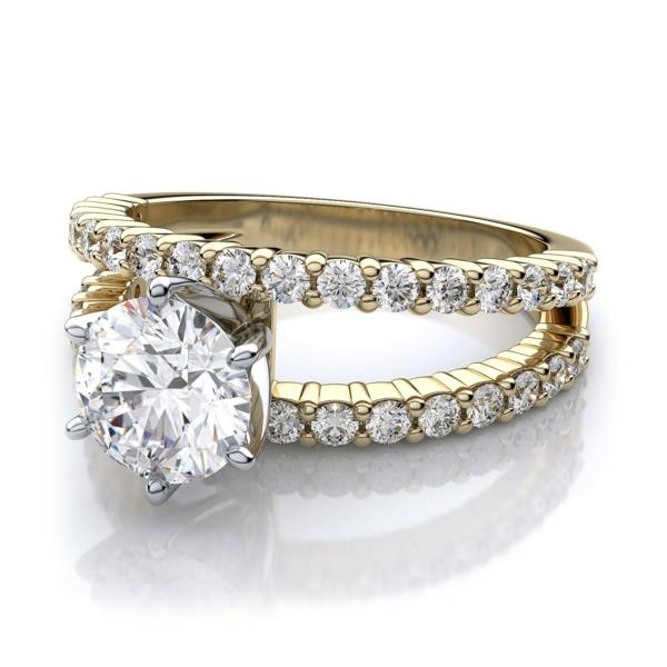 διαμαντένιο δαχτυλίδι αρραβώνων δαχτυλίδι αρραβώνων χρυσό στρογγυλό σχήμα