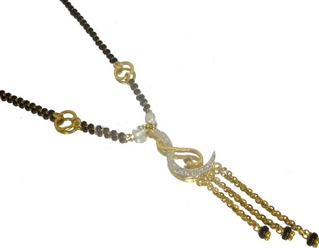 İnci ve Elmas Mangalsutra