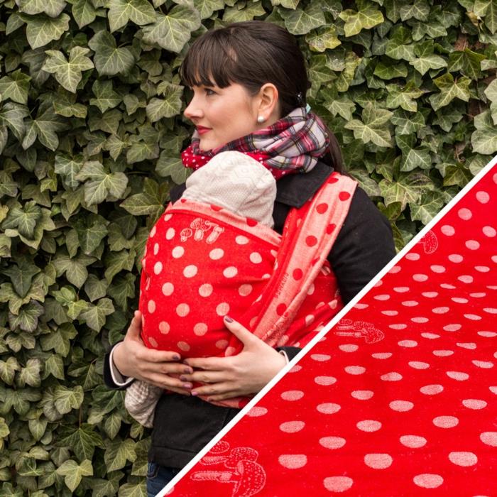 Didymos sling baby sling baby φωτεινό παιδί κόκκινο διάστικτο