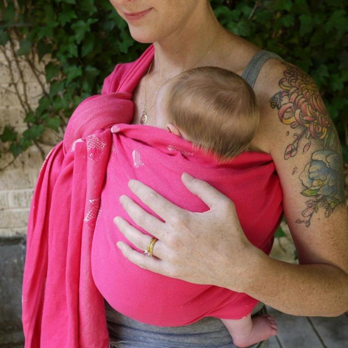 δίδυμος τυλίξτε μωρό παιδί μωβ ρετρό ροζ