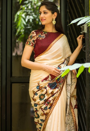 El Boyalı Kalamkari Sarees