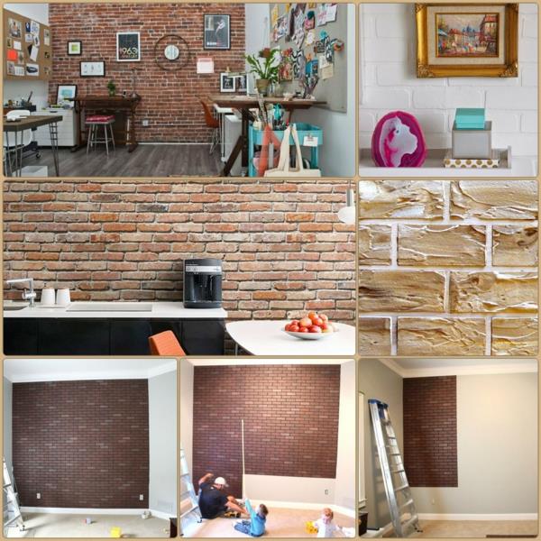 DIY διακόσμηση τοίχου από τούβλα τοίχου φτιάξτε μόνοι σας τοίχο από τούβλα