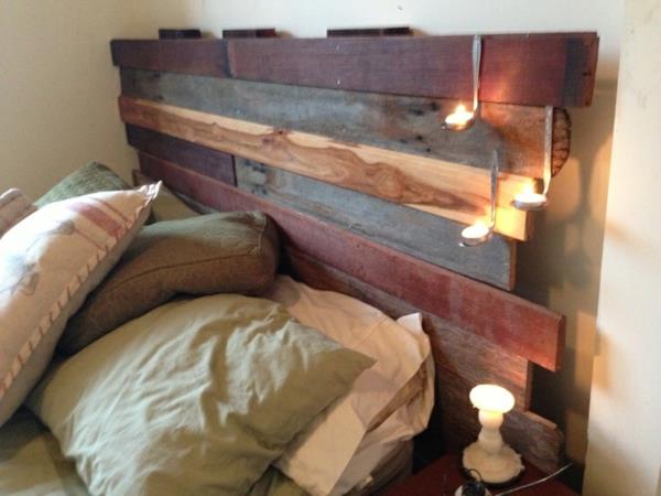 DIY κεφαλάρι κρεβατιού από ξύλινη διακόσμηση κουταλιού