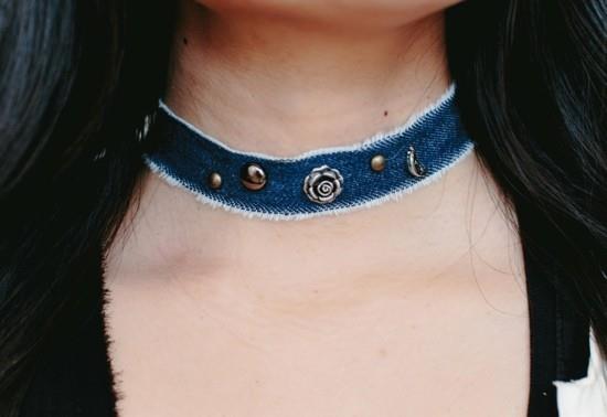 ιδέες ανακύκλωσης diy choker τζιν για να φτιάξετε τον εαυτό σας