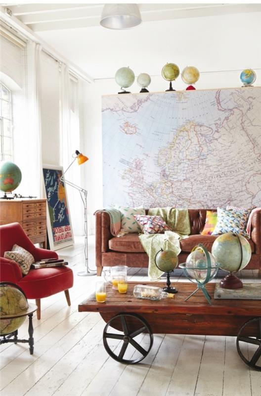 diy deco globes φάκελοι ξύλινο πάτωμα φανταχτερό τραπεζάκι σαλονιού