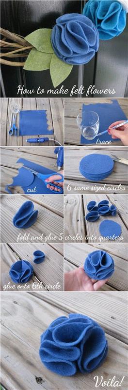 diy ιδέες διακόσμησης από ύφασμα διακόσμηση υφάσματος διακοσμήστε με υφασμάτινο τσόχα idedeko ανοιξιάτικα λουλούδια