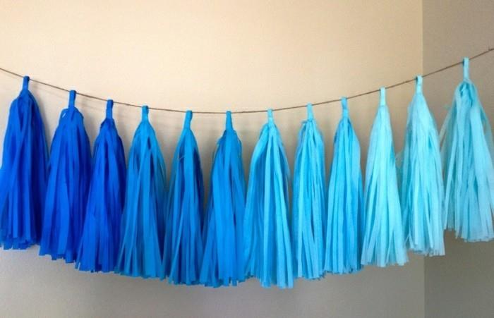 χαρτοπετσέτες diy deco μπλε στυλ ombre
