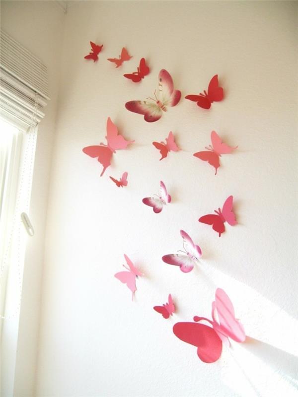 diy διακόσμηση διακόσμηση τοίχου χαρτί δαχτυλίδια πεταλούδα