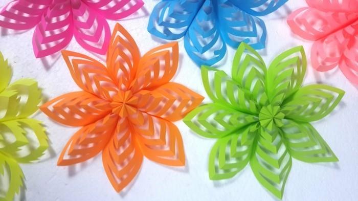 DIY διακόσμηση επίπεδη μπερδεμένα λουλούδια από χαρτί