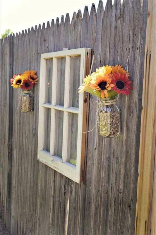 DIY φράχτη διακόσμηση κουφώματα κουφώματα βάζα τοιχοποιίας