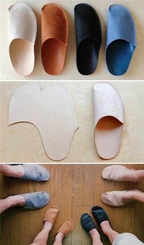 Ιδέες DIY ιδέες χειροτεχνίας παντόφλες ράβετε παντόφλες μόνοι σας