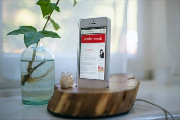DIY ιδέες χειροτεχνίες ιδέες iphone δέντρο κούτσουρο στάση χειροτεχνία συμβουλές