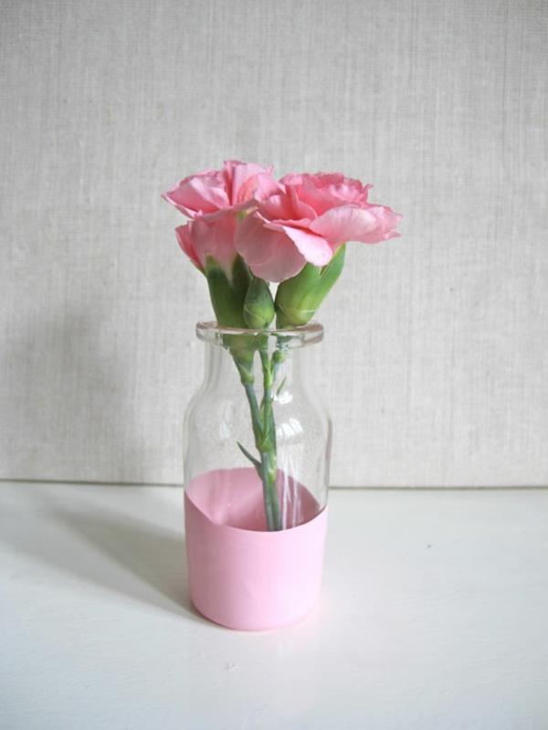 diy ιδέες χειροτεχνίες ιδέες παστέλ χρώματα βάζο μασονάκι βάζο τριαντάφυλλα