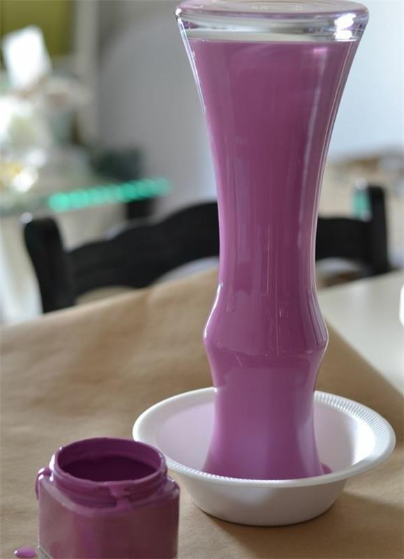 diy ιδέες χειροτεχνίες ιδέες παστέλ βάζα γυάλινο βάζο ανανέωση σε χρώμα