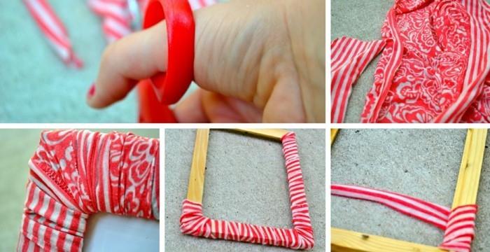 diy ιδέες κορνίζες υφάσματος υφασμάτινες αποχρώσεις του κόκκινου