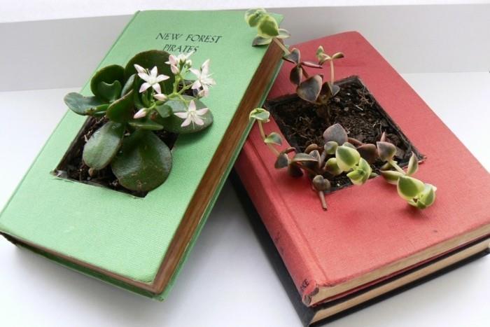 Ιδέες για DIY βιβλία φυτέψτε δοχεία μαστίγιο