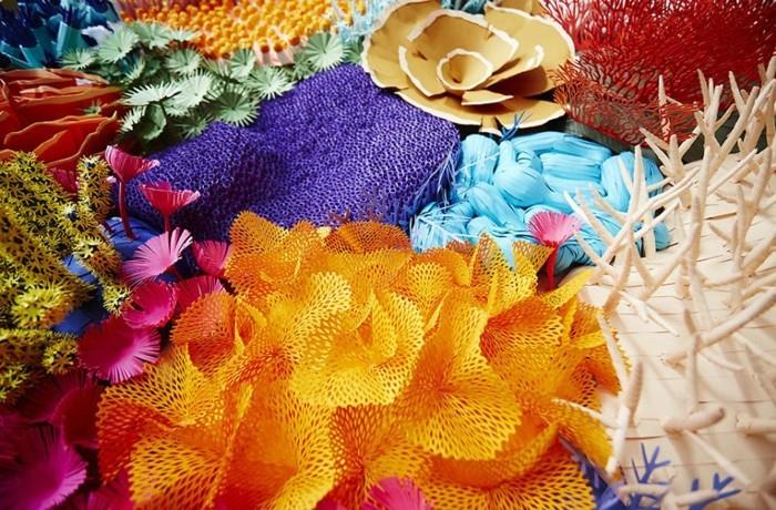 diy ιδέες διακόσμηση Mlle Hipolyte δημιουργικό κοραλλιογενές λεπτομέρειες χαρτί