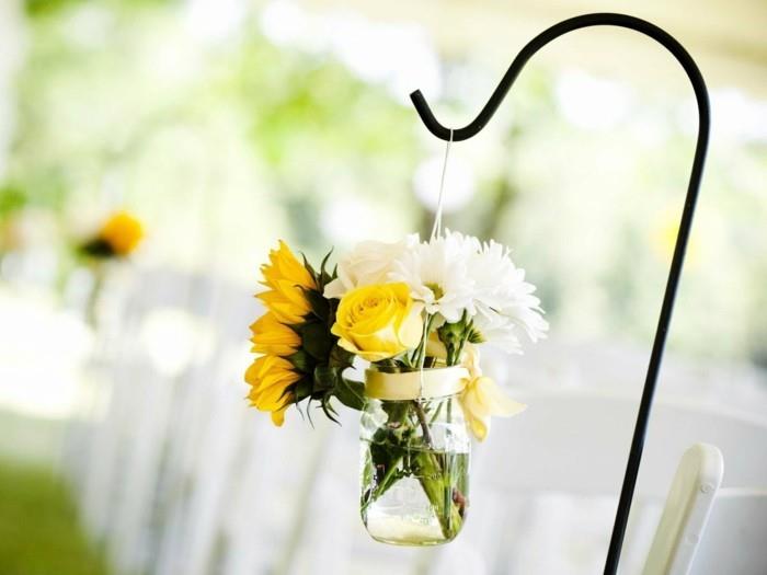 diy ιδέες μασόνα βαζάκια γαμήλιες ιδέες διακόσμησης λουλούδια