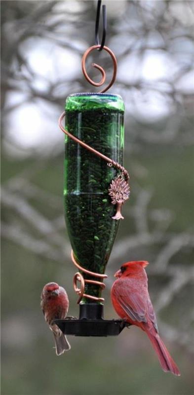 diy ιδέες μπουκάλια διακόσμησης κήπου επαναχρησιμοποίηση σπιτιού πουλιών
