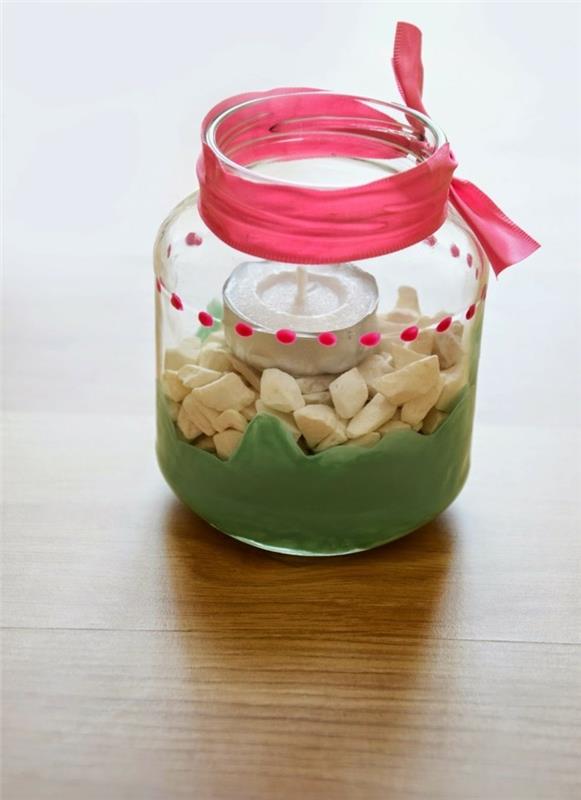 DIY ιδέες διακοσμητικά βάζο με κηροπήγιο