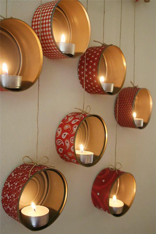 diy ιδέες δημιουργικές ιδέες διαβίωσης τρόφιμα κουτάκια τσαγιού φωτιστικά τοίχου
