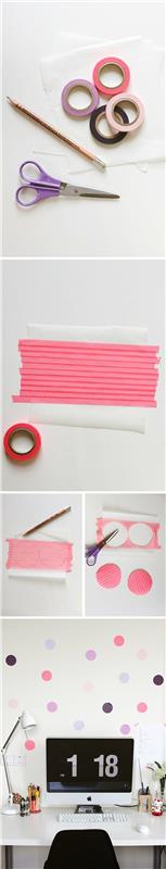 DIY ιδέες με διακόσμηση τοίχου με ταινία washi μόνοι σας