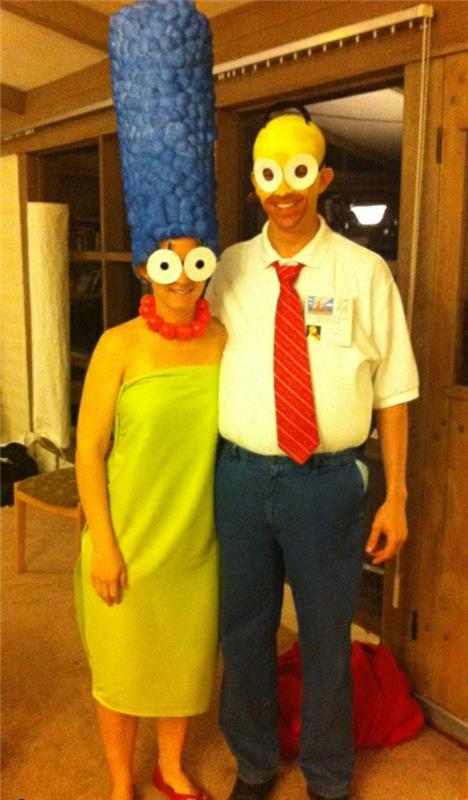 diy ρούχα αποκριάτικες στολές Marge and Homer