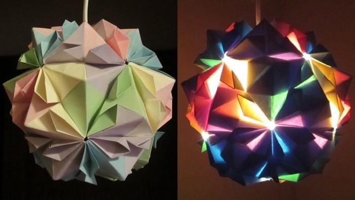 diy αμπαζούρ τελείες origami