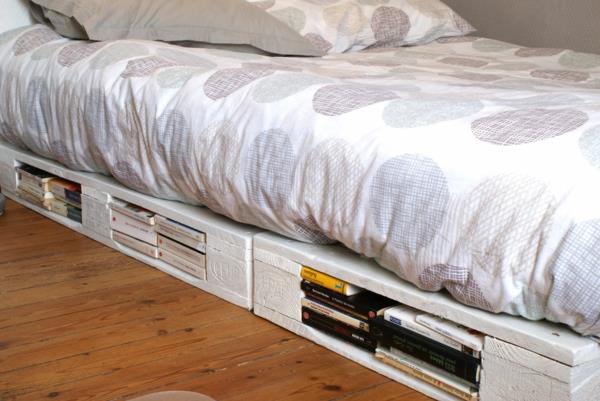 DIY έπιπλα κρεβάτι κρεβάτι φτιάξτε μόνοι σας χώρο αποθήκευσης βιβλίων