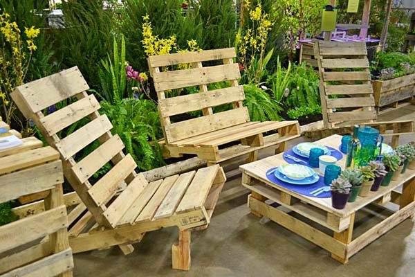DIY πολυθρόνα επίπλων κήπου φτιάξτε μόνοι σας παλέτες
