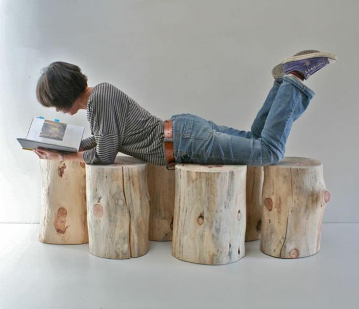 DIY έπιπλα ξύλινα μπλοκ ξαπλώστρα φυσική εμφάνιση
