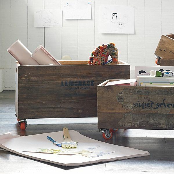 Οι ιδέες επίπλων DIY χτίζουν μόνοι σας ξύλινα κουτιά σε ροδάκια