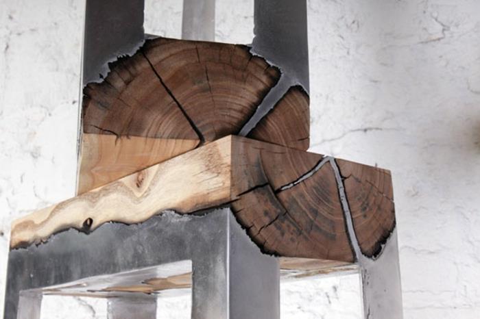 DIY έπιπλα από φυσικό ξύλο αλουμίνιο