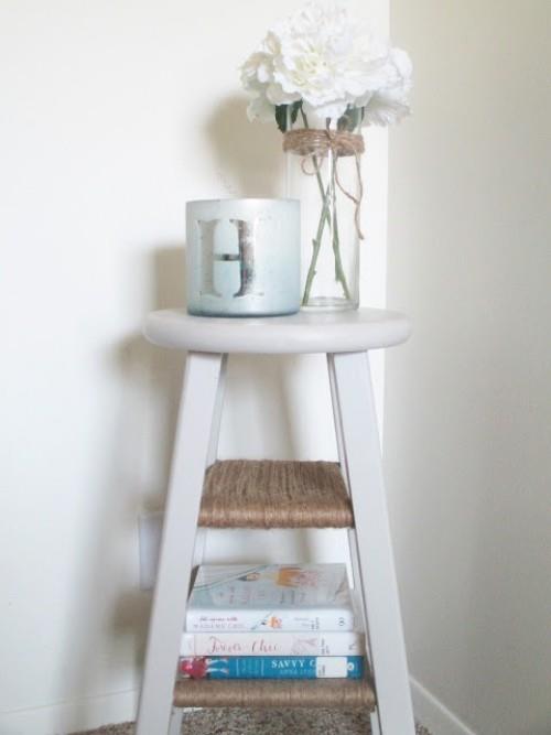 diy κομοδίνο σαν λευκή σκάλα