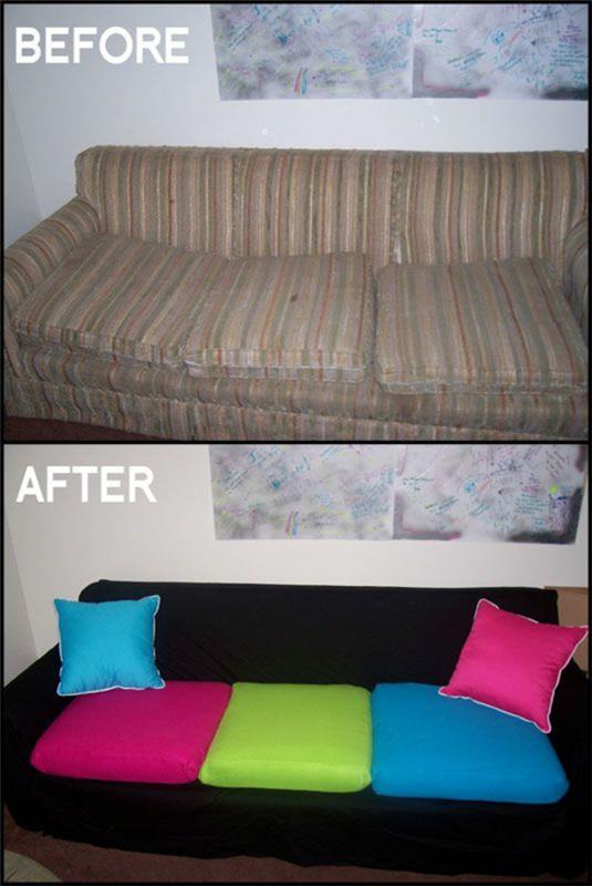 DIY καναπές μετατροπή μαξιλάρι καθίσματος