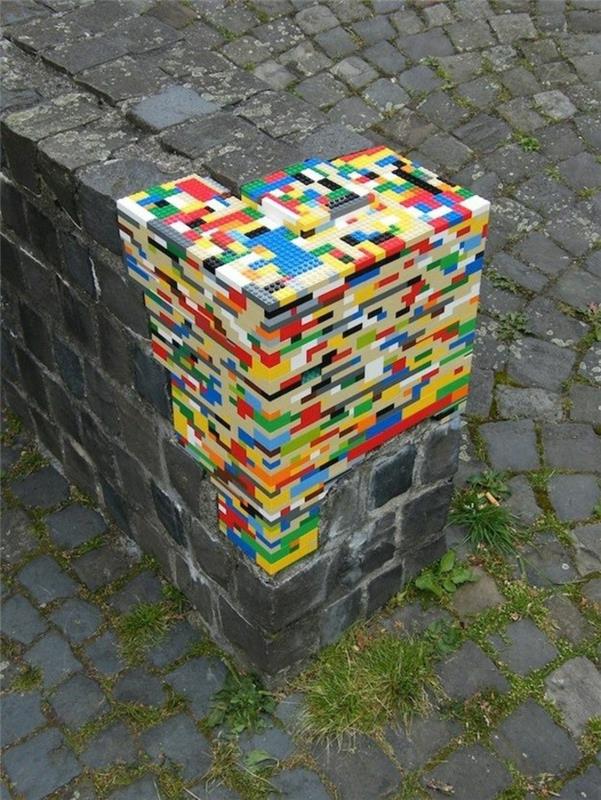 diy έργα lego τούβλα street art τέχνη