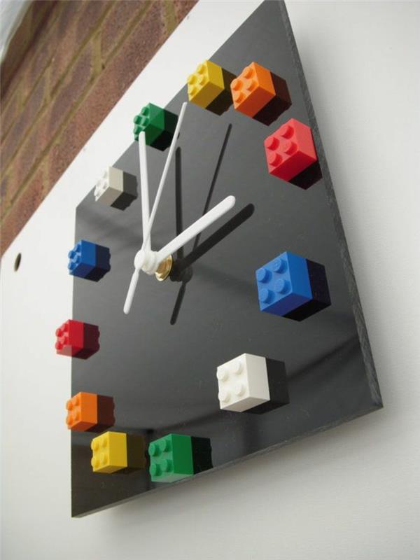 diy projects lego πέτρες ρολόι τοίχου κάντε τον εαυτό σας λαμπερό μαύρο