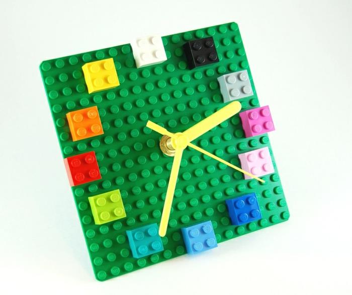 diy έργα lego τούβλα ρολόι τοίχου φτιάξτε μόνοι σας