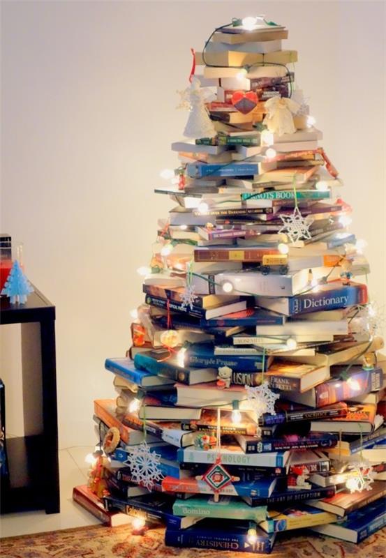 diy χριστουγεννιάτικα δέντρα βιβλία νεράιδα