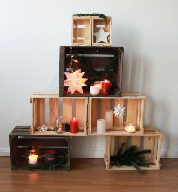 diy ιδέες χριστουγεννιάτικης διακόσμησης παλέτες χριστουγεννιάτικων δέντρων