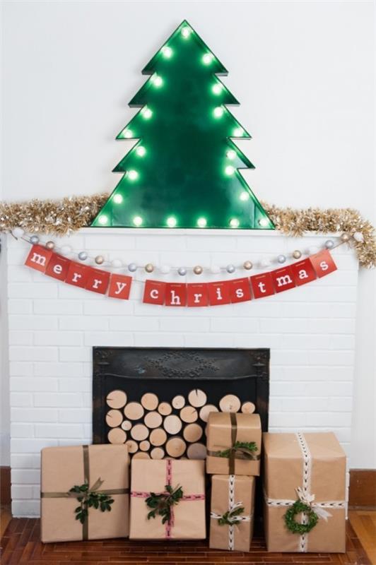 diy Χριστουγεννιάτικες ιδέες διακόσμησης mantel διακοσμούν δώρα