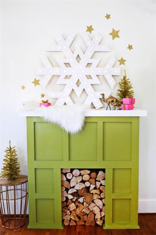 diy Χριστουγεννιάτικες ιδέες διακόσμησης αστέρια νιφάδας χιονιού